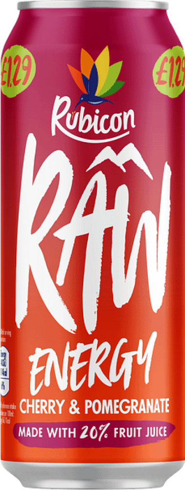 Rubicon RAW Energy Cherry and Pomegranate 500 ml