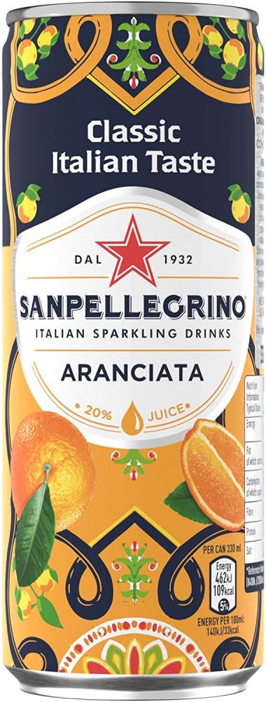 San Pellegrino Classic Taste Orange Can 330ml
