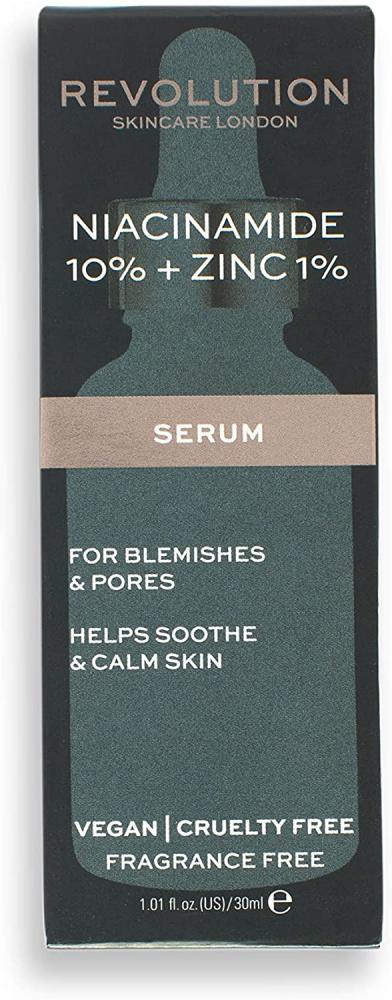 Revolution Skincare London 10 Percent Niacinamide plus Zinc Blemish and Pore Refining Serum 30ml Damaged Box