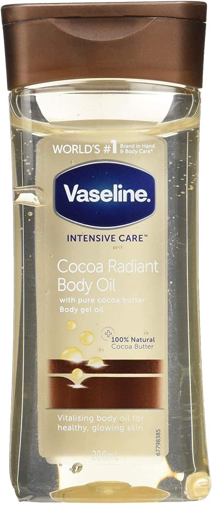 Vaseline Essential Moisture Cocoa Radiant Body Oil with Pure Cocoa Butter 200 ml