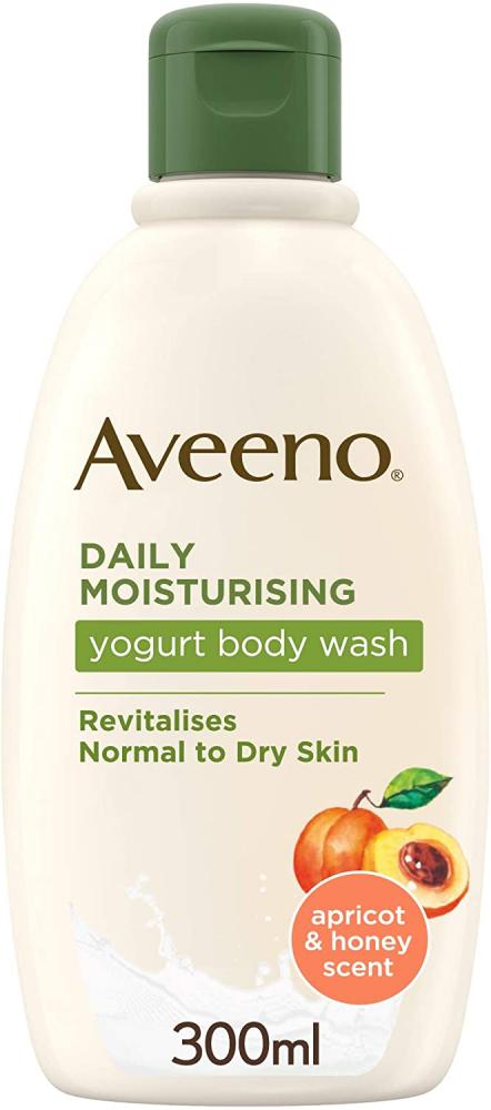 Aveeno Daily Moisturising Yogurt Body Wash Apricot and Honey Scented 300ml