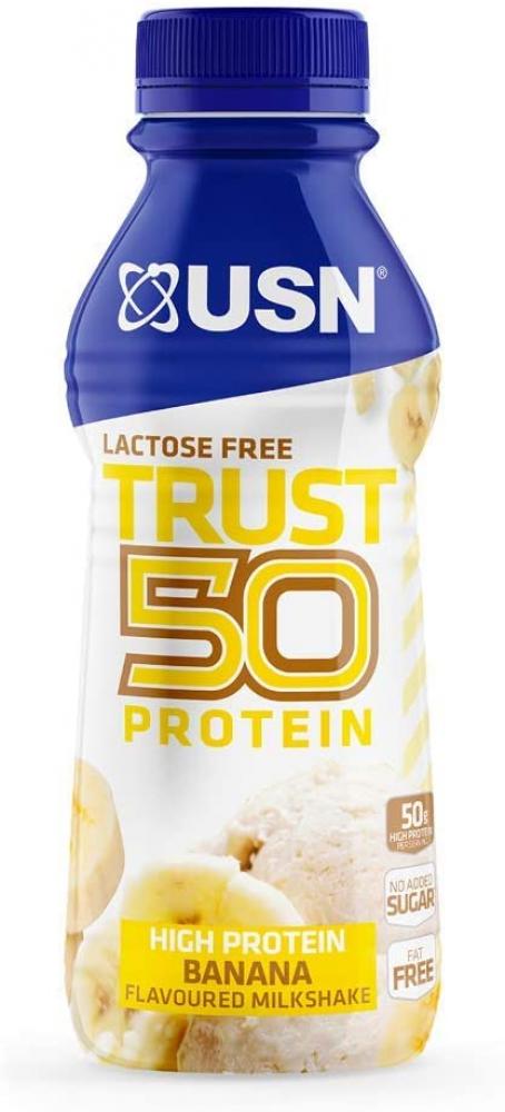 USN Trust 50 Pre-mixed and Ready to Drink Protein Shake Bottle Banana 500 ml