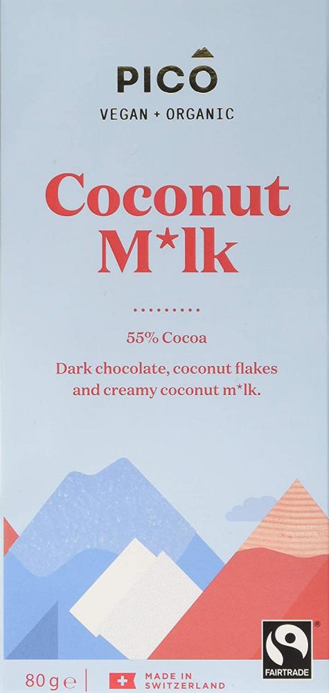 Pico Coconut Mlk Organic Vegan Chocolate 80g