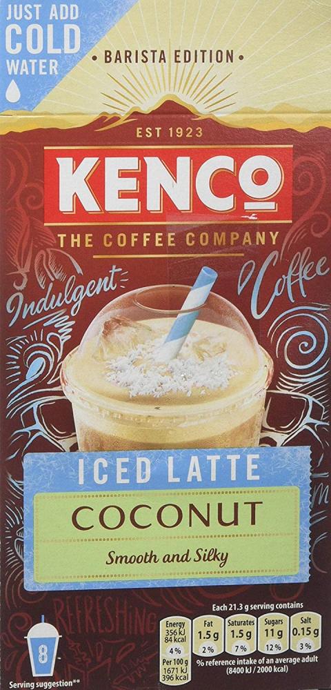Kenco Iced Latte Coconut Instant Coffee 170.4g