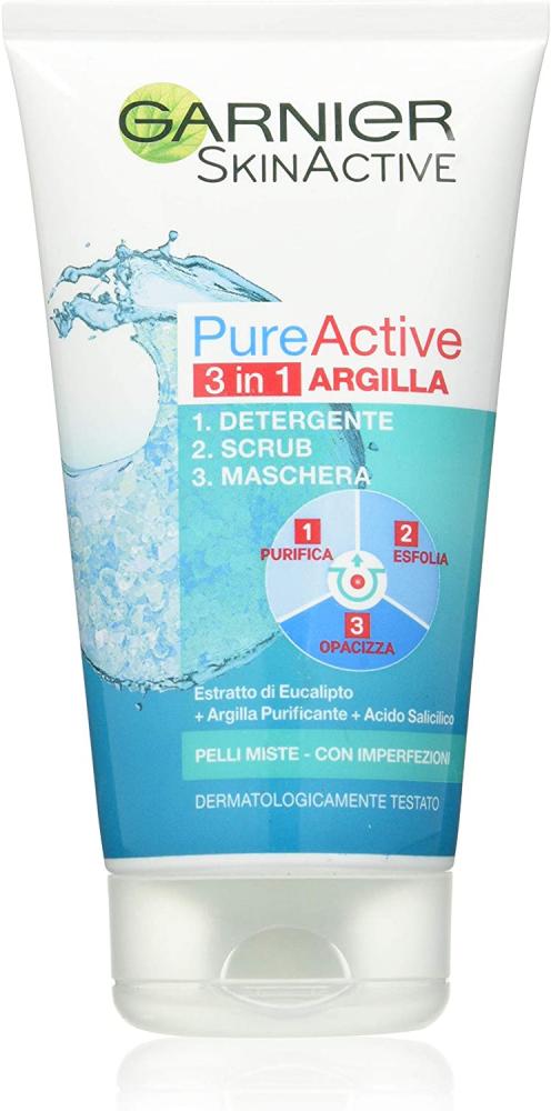 Garnier Skin Active Cleansing Gel Scrub Anti Imperfections 3 in 1 (150 ml)