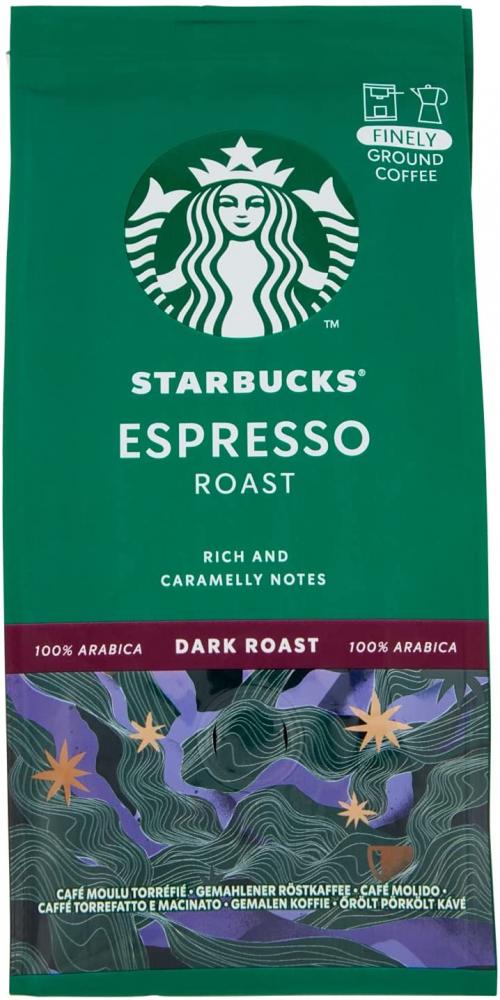 Starbucks Espresso Dark Roast Finely Ground Coffee 200g