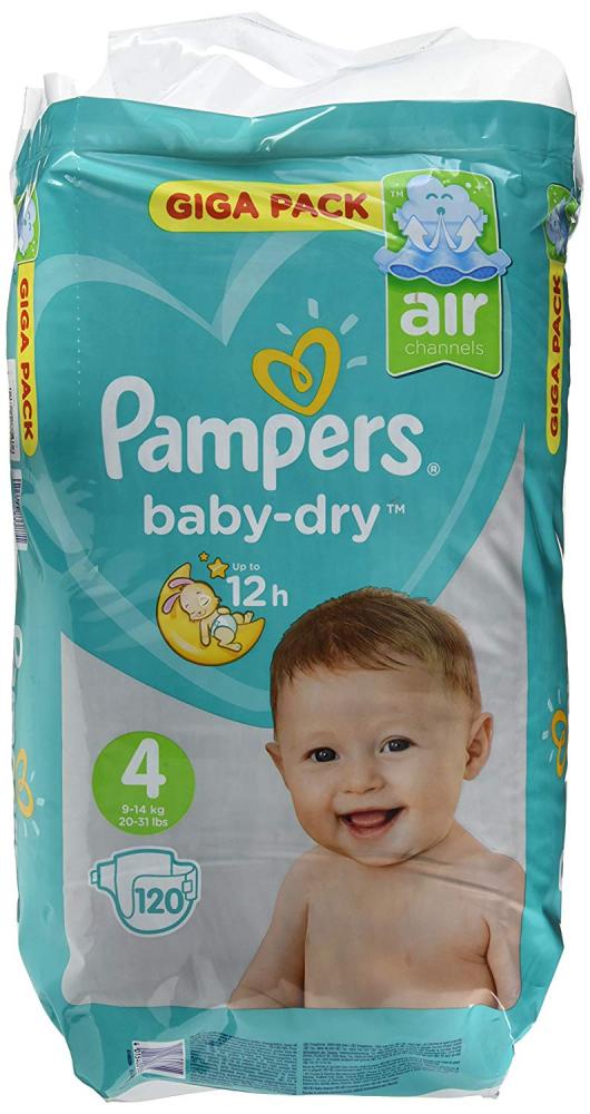 Pampers Baby Dry Nappies Size 4 Giga Pack - 120 Nappies