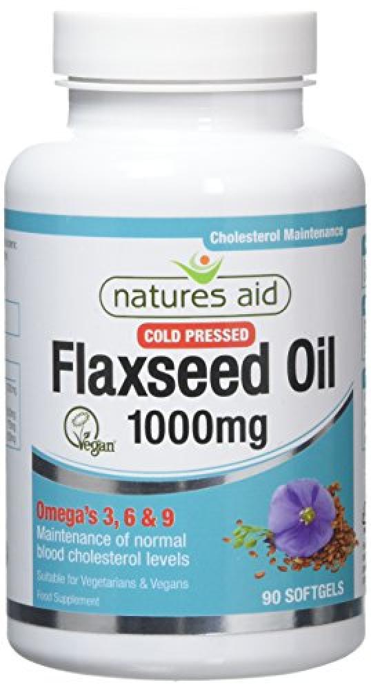 SALE Natures Aid Flaxseed Oil - 1000mg Cold Pressed (Omega 3 6 9) 90 ...