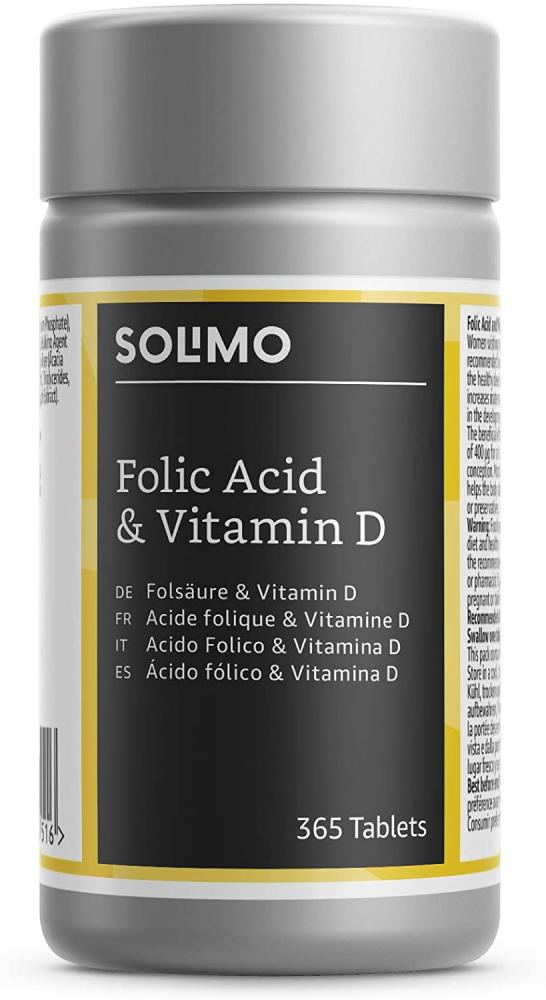 Solimo Folic Acid and Vitamin D Food Supplement 365 Tablets