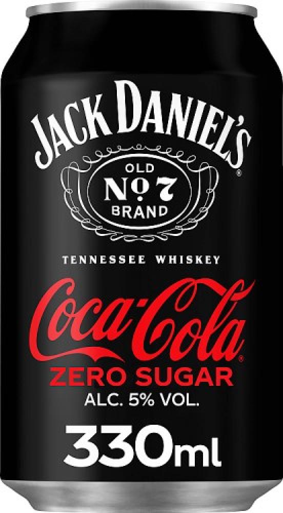 Jack Daniels and Coca Cola Zero 330ml