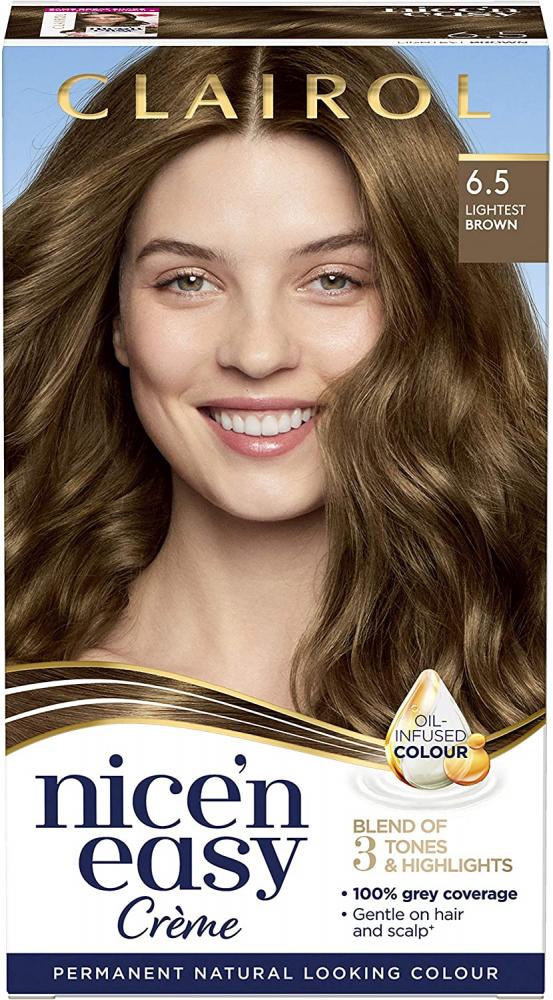 Clairol Nice n Easy 6.5 Lightest Brown Permanent Hair Dye