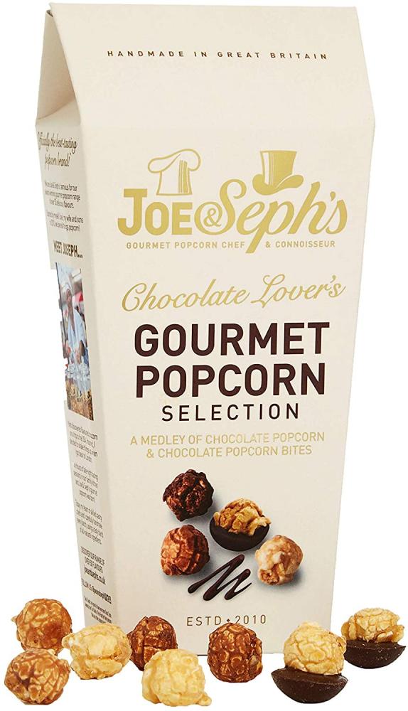 SALE  Joe and Sephs Chocolate Lovers Gourmet Popcorn Selection Gift Box 105g
