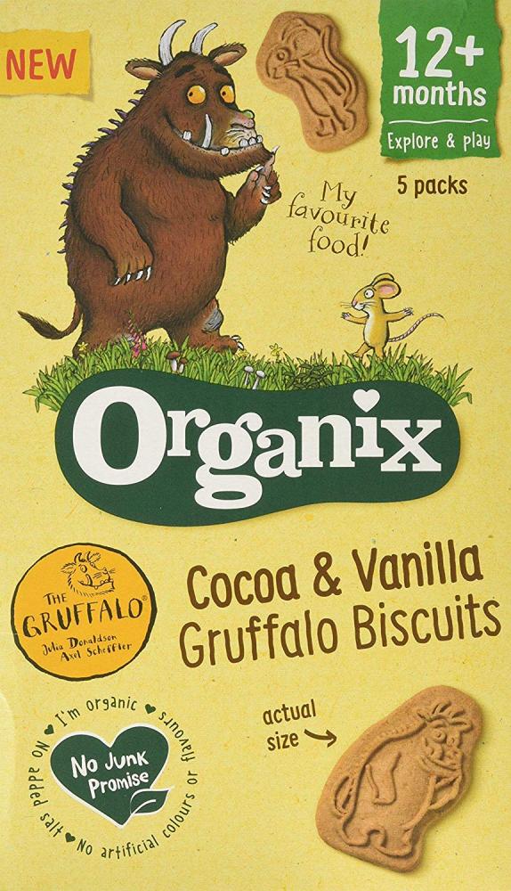 SALE  Organix Gruffalo Cocoa And Vanilla Biscuits 100g