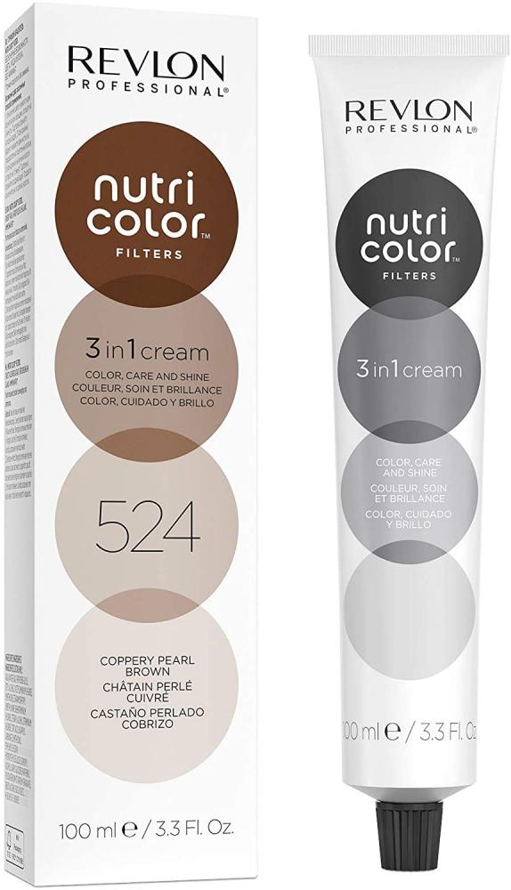 Revlon Nutri Color FiltersSemi Permanent Hair Colour Conditioner 524 Coppery Pearl Brown 100 ml