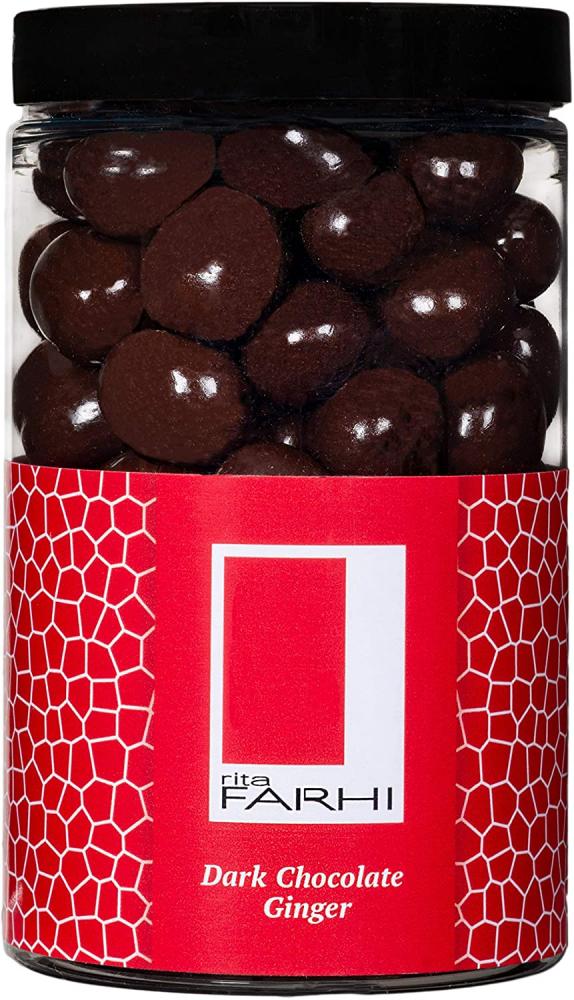 SALE  Rita Farhi Dark Chocolate Covered Ginger in a Gift Jar 350g