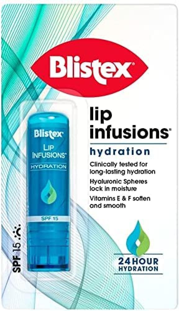 Blistex Lip Infusions Hydration Lip Balm with Vitamin E and F SPF15