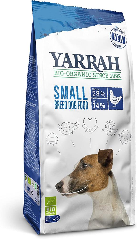 Yarrah Organic Small Breed Dog Food Kibble with Organic Chicken Fish ...