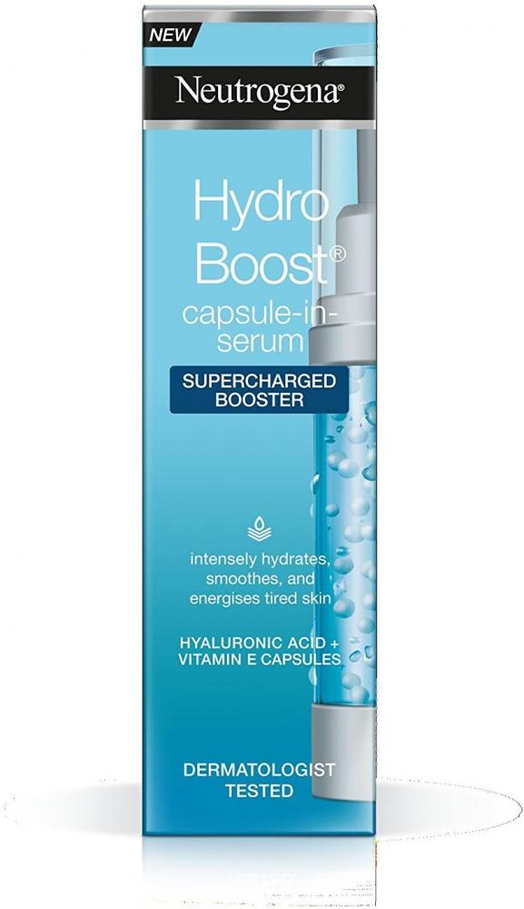 Neutrogena Hydro Boost Supercharged Serum with Hyaluronic Acid and Trehalose Damaged Box