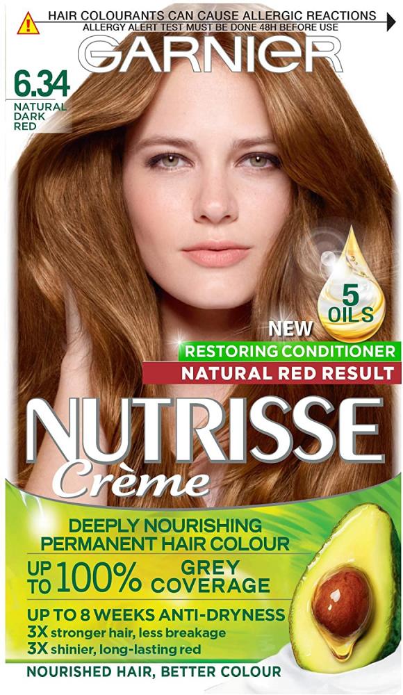 Garnier Nutrisse Permanent Hair Dye  Dark Natural Red | Approved Food