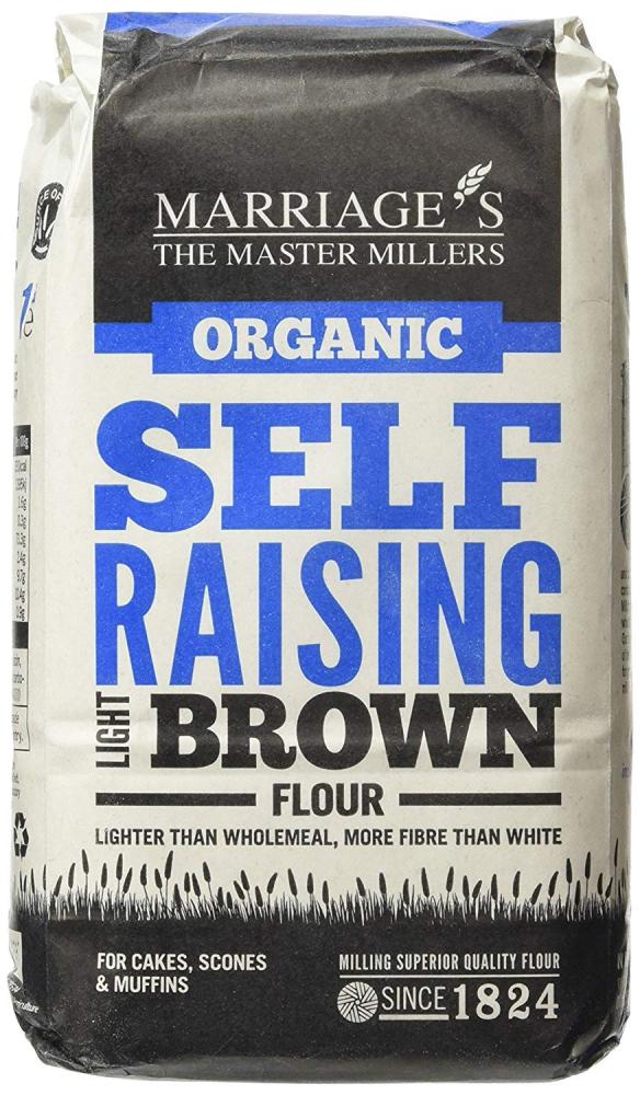 Marriages Organic Self Raising Light Brown Flour 1 kg