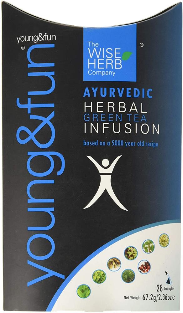 SALE  The Wise Herb Young and Fun Ayurvedic Herbal Green Tea Infusion 67g