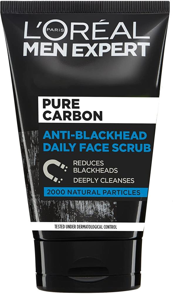 Loreal Men Expert Pure Carbon Anti-Blackhead Deep Cleansing Daily Face Scrub 100ml