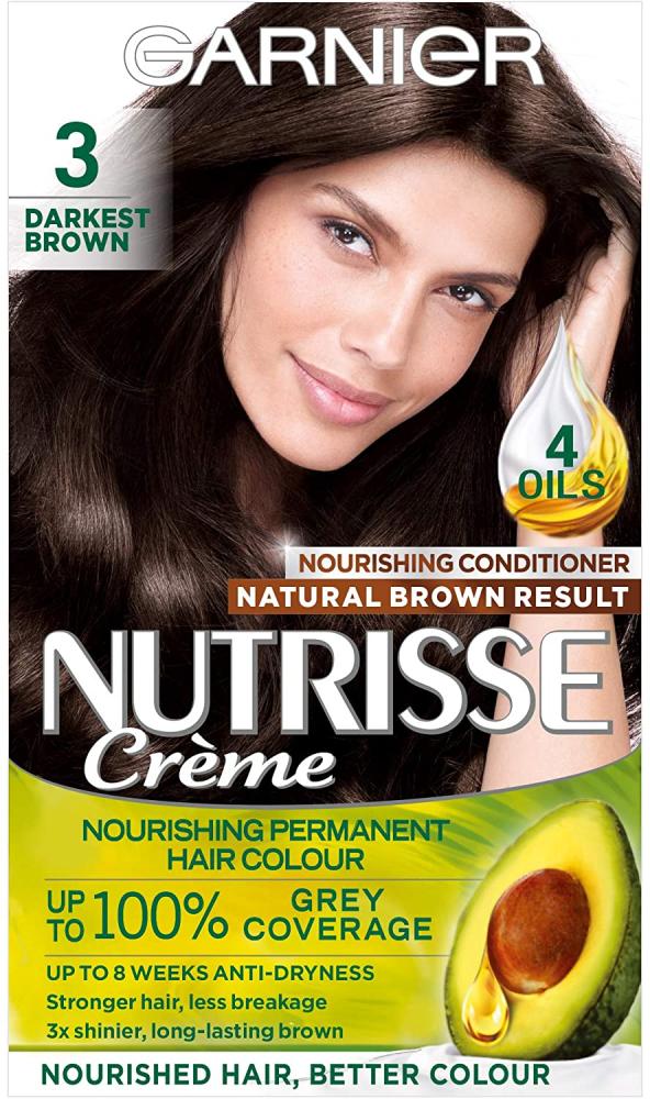 Garnier Nutrisse 3 Dark Brown Hair Dye Permanent