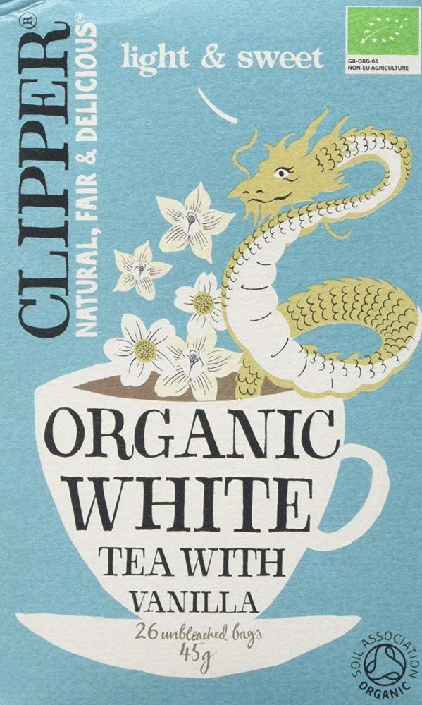 Clipper Organic White Tea with Vanilla 45 g | Approved Food