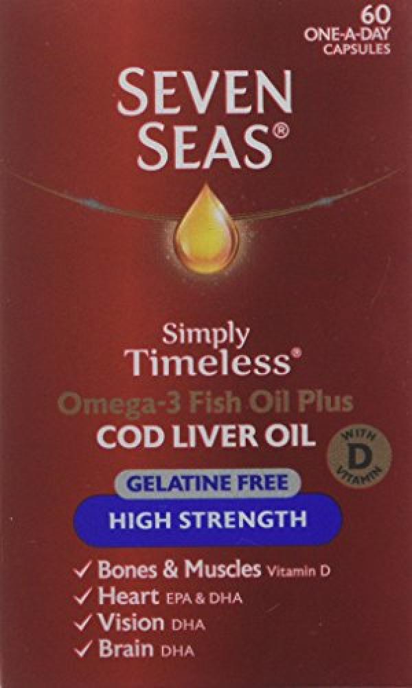 Seven Seas Limited Omega-3 Fish Oil Plus Cod Liver Oil 60 Capsules