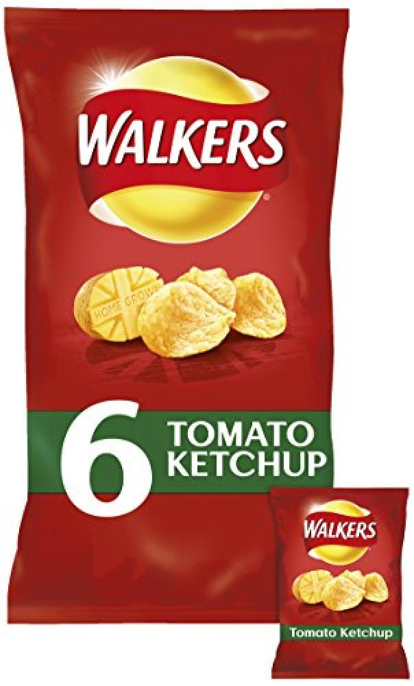 Walkers Tomato Ketchup Crisps 6x25g | Approved Food