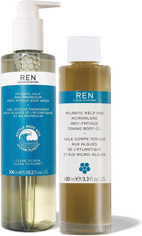 REN Clean Skincare Body Wash and Oil Duo Blue
