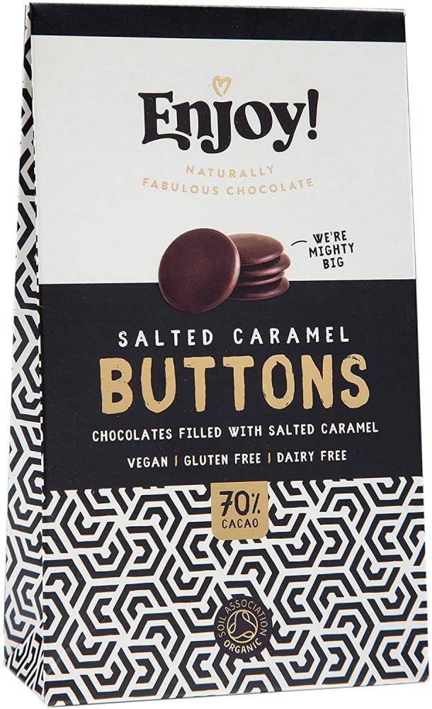 Enjoy Organic Salted Caramel Chocolate Buttons 96 g
