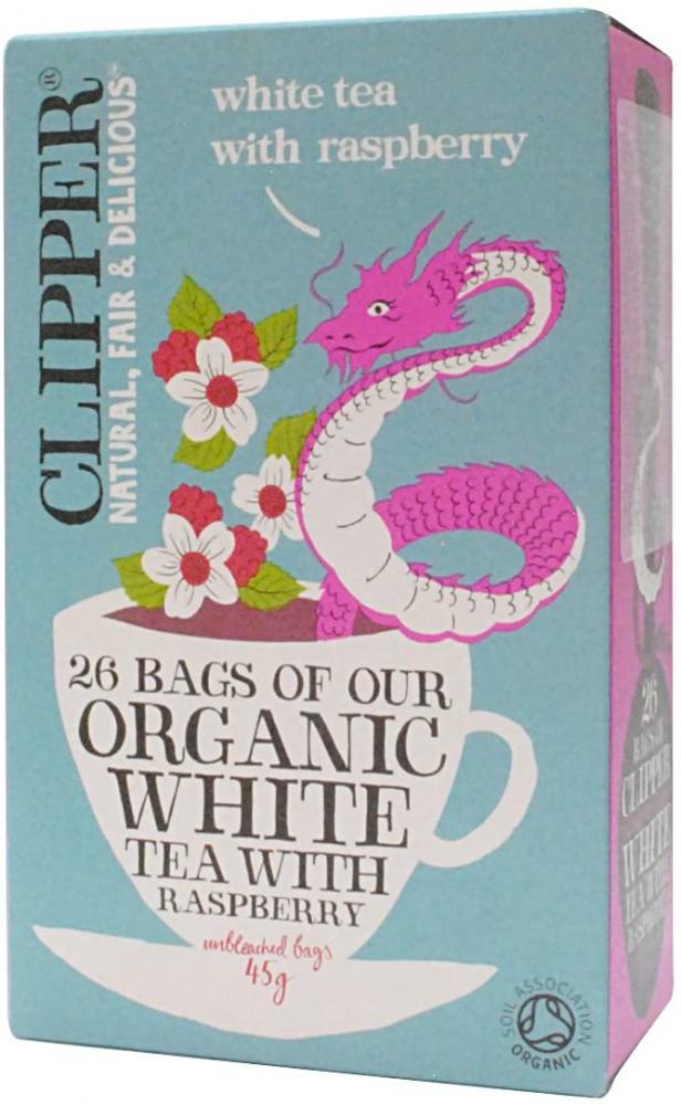 SALE  Clipper Organic White Tea Bag with Raspberry 45g