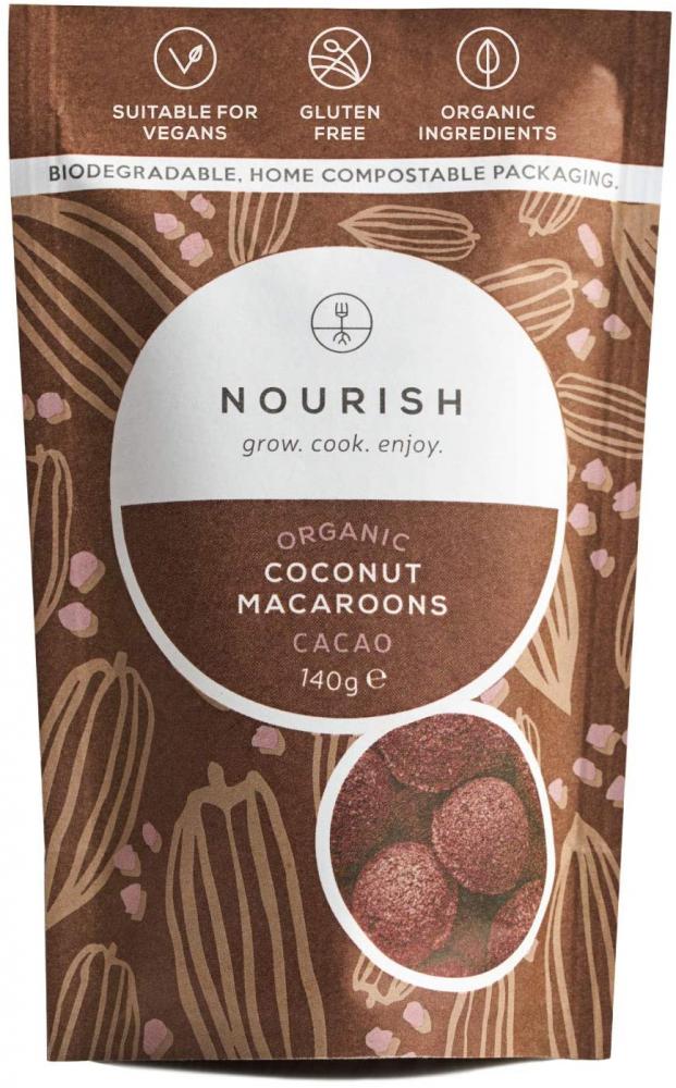 SALE  Nourish Organic Cacao Coconut Macaroons 140g