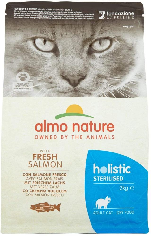 WEEKLY DEAL  Almo Nature Holistic Dry Cat Food Adult Sterilised With Fresh Salmon 2kg