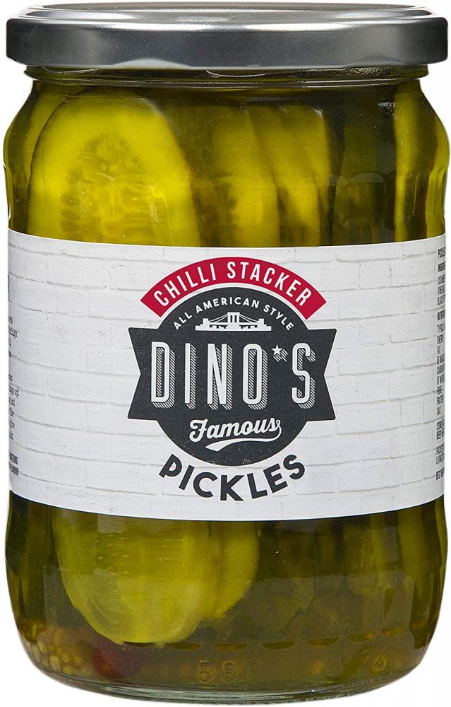 Dinos Famous Chilli Stacker Pickles 530 g