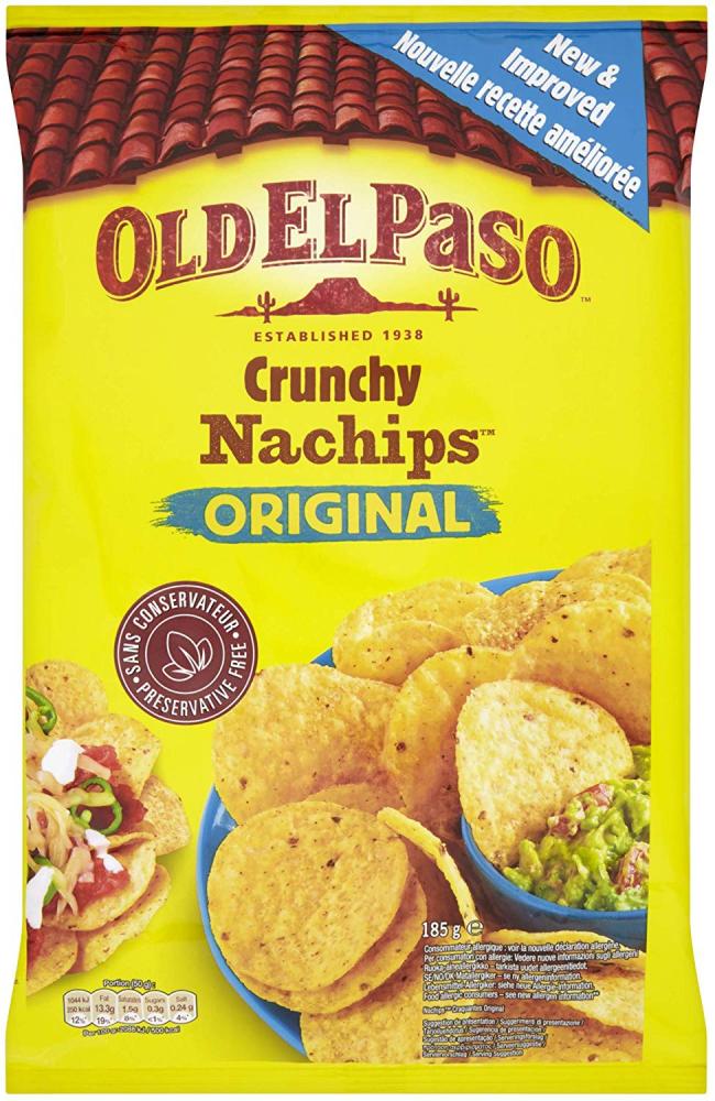 Old El Paso Gluten Free Crunchy Original Nachips 185 g
