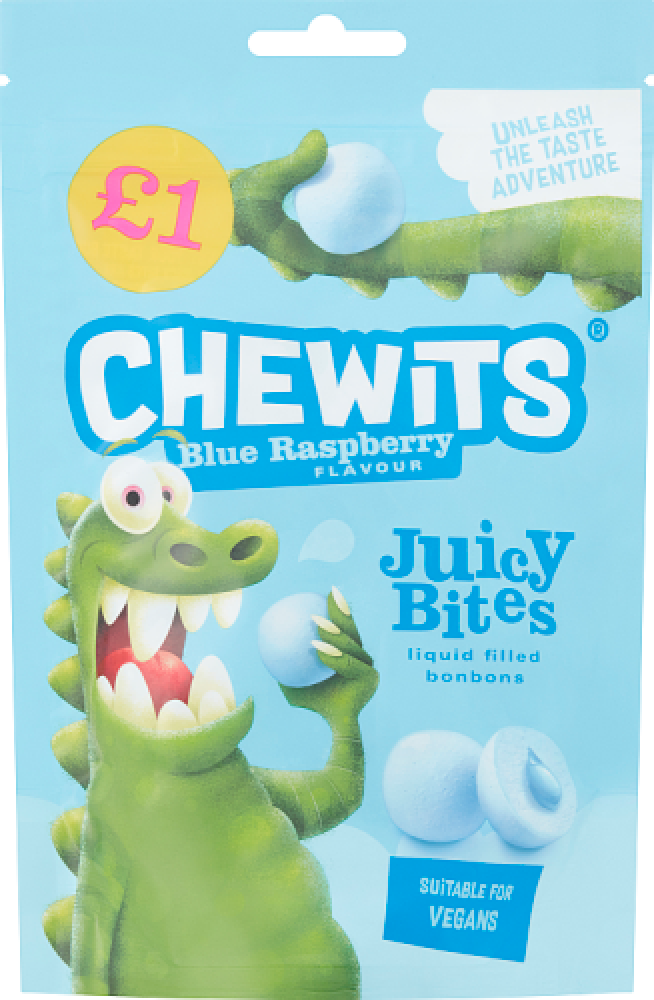 Chewits Blue Raspberry Flavour Juicy Bites 145g
