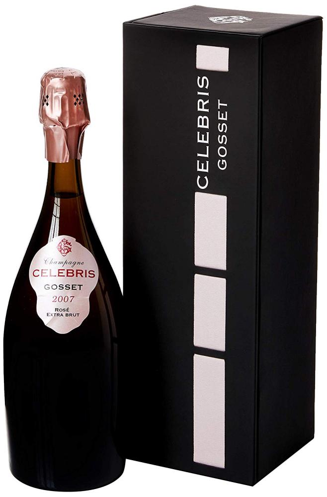 Gosset Celebris Rose Extra Brut Vintage 2007 Gift Boxed Champagne 75cl