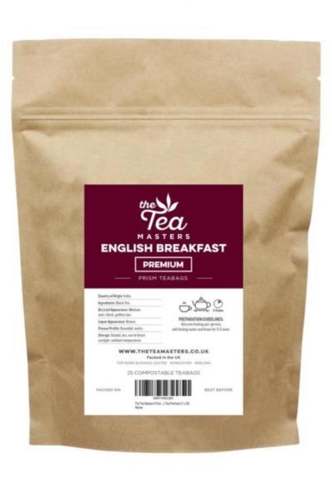 BIG SALE  The Tea Masters English Breakfast Premium 25 Prism Teabags