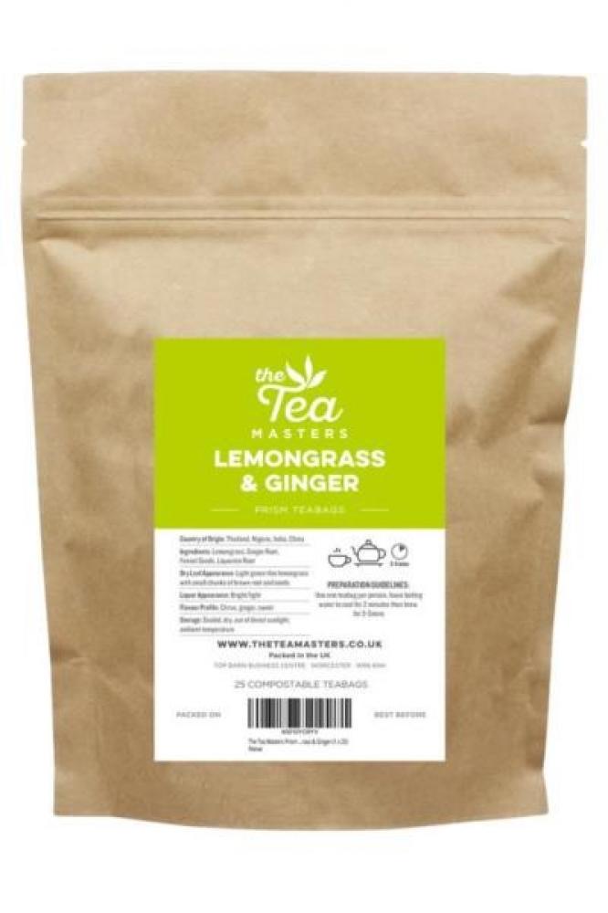 The Tea Masters Lemongrass and Ginger 25 Prism Teabags
