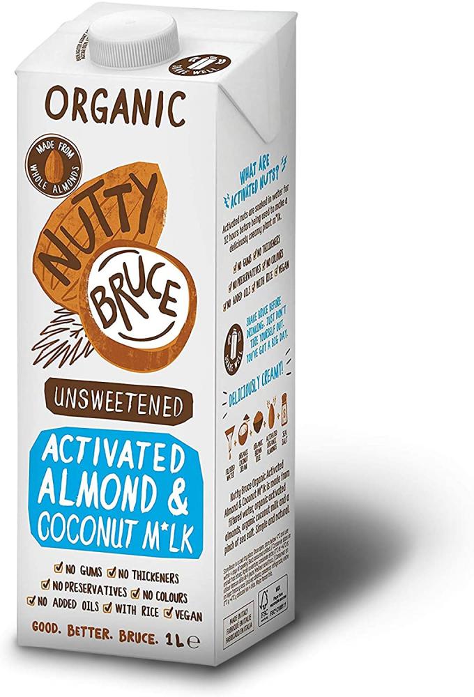 Nutty Bruce Unsweetened Activated Almond and Coconut 1L