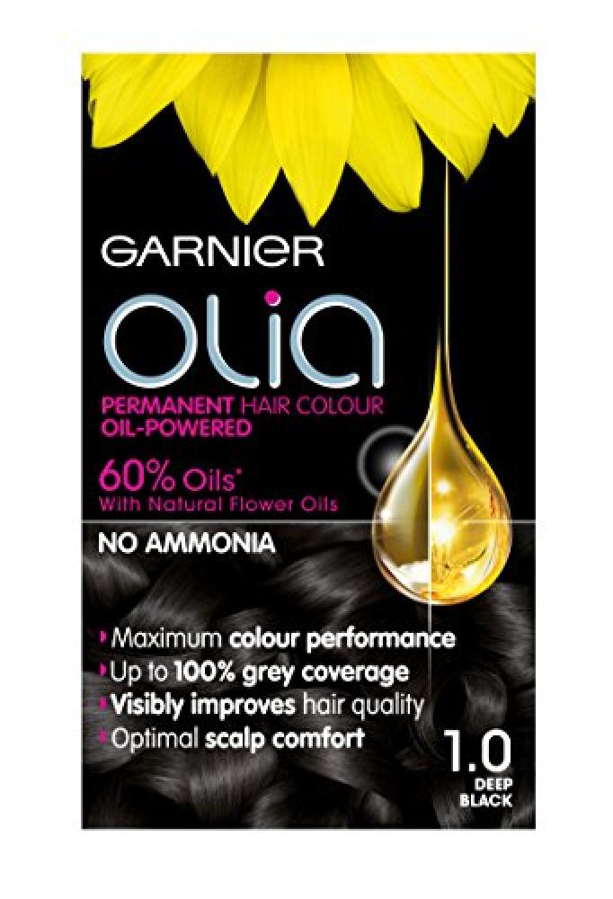 Garnier Olia Permanent Hair Colour 1.0 Deep Black Damaged Box