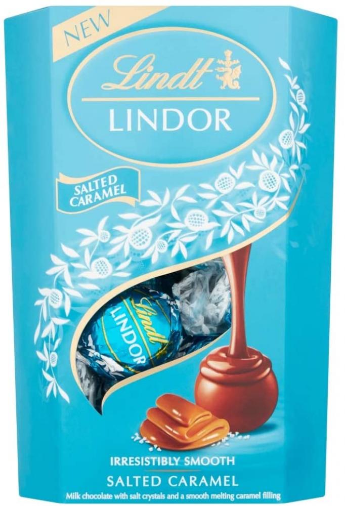 SALE  Lindt Lindor Milk Chocolate Salted Caramel Chocolate Gift Box 200 g
