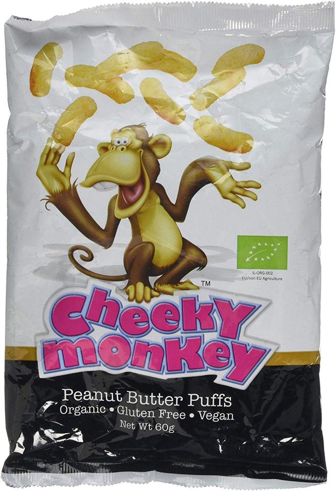 Cheeky Monkey Organic Peanut Butter Puffs 60 g