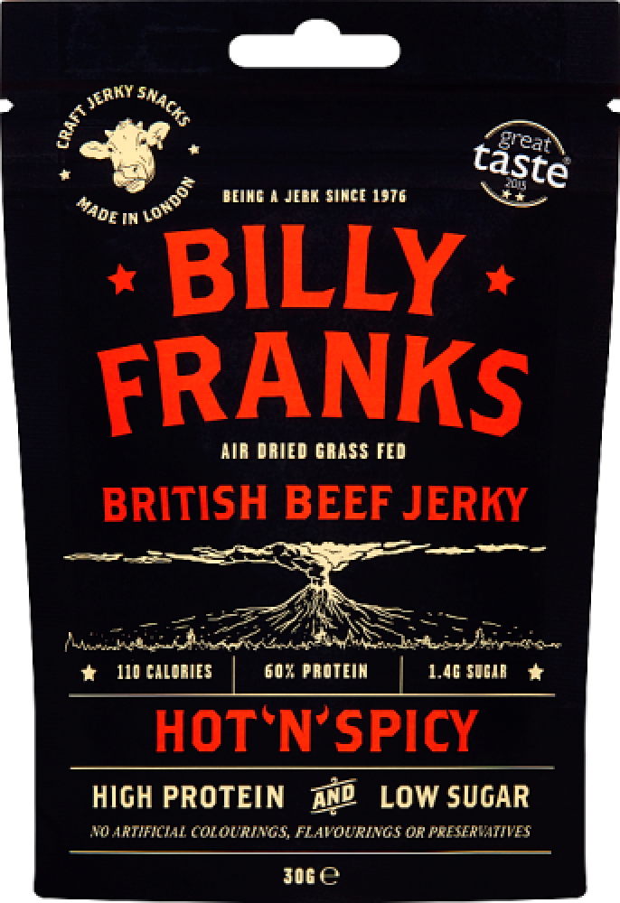 Billy Franks Hot n Spicy British Beef Jerky 30g