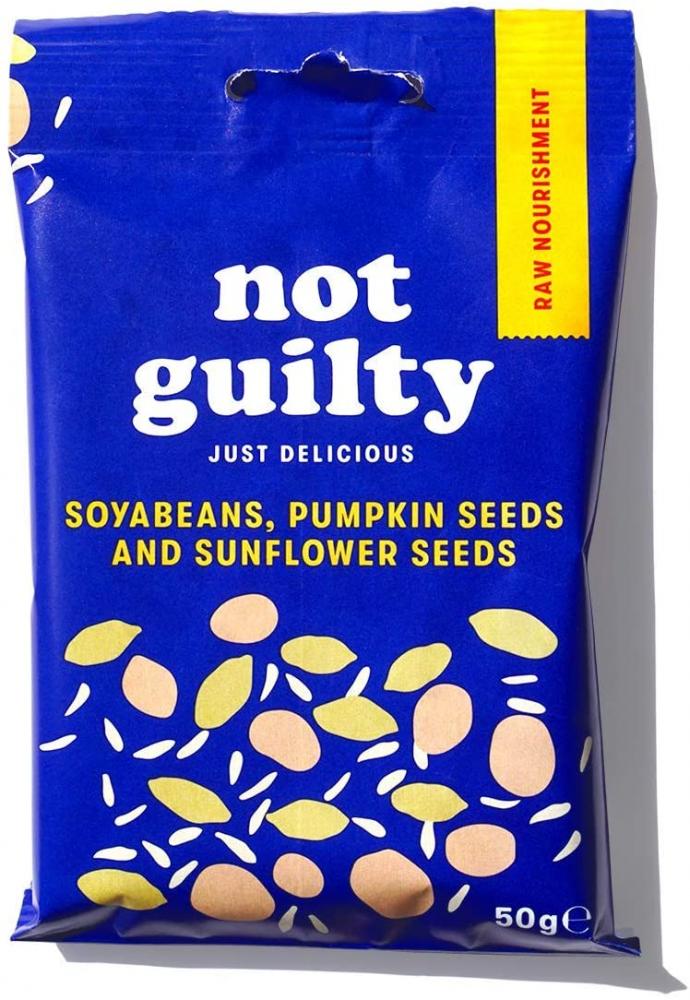 Not Guilty Soybeans Pumpkin Seeds and Sunflower Seeds Organic 50g