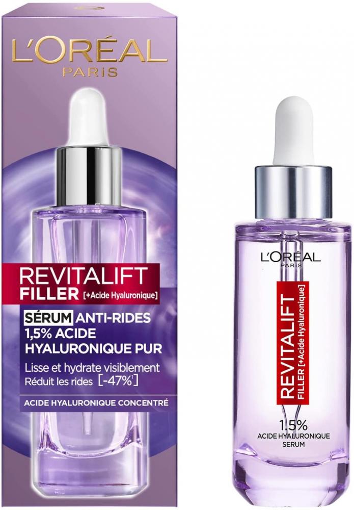 Loreal Paris Hyaluron Serum Revitalift Filler Anti-Ageing Face Care 50 ml