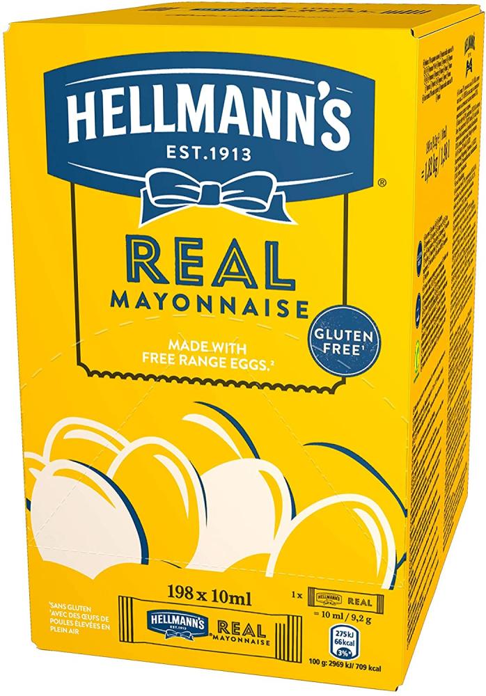 Hellmanns Real Mayonnaise 198 x 10ml