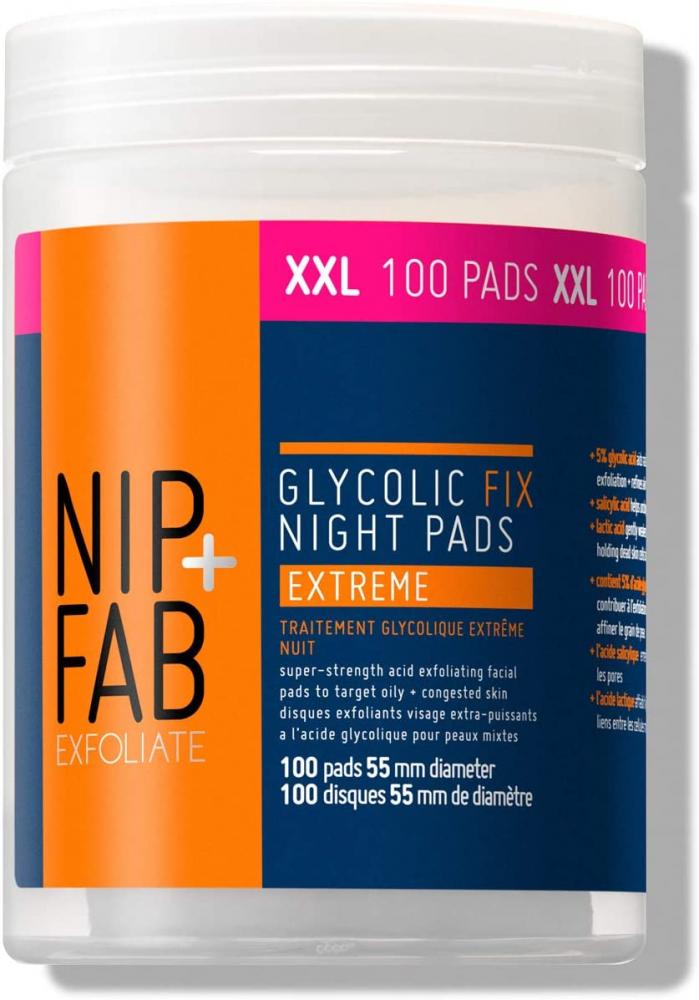 NIP FAB Glycolic Fix Night Pads Extreme 100 pads